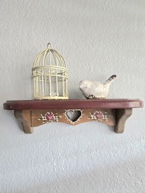 Hand-Painted Heart Shelf